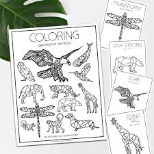 Sheets for preschoolers cover asian and african animals for their first geography lessons, while bible scenes of noah's ark and the nativity animals are ideal free activities for sunday school. Posemanikin New Geometric Animal Coloring Pages