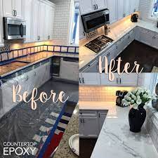 Customer S Countertop Transformation Using Our White Marble Epoxy Kit Www Countertopepoxy Com Resin Countertops Countertop Transformations Diy Countertops