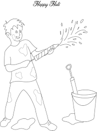 R a i n b o w p l a y h o u s e. Playing Holi Coloring Printable Page 3 For Kids