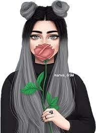 Girly Sticker Girly Wallpaper Sarra Art Full Size Png Download Seekpng Beautiful Girl Drawing Beautiful Women Tumblr Digital Art Girl