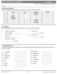 Greek And Latin Roots Prefixes And Suffixes Printables Unit 2