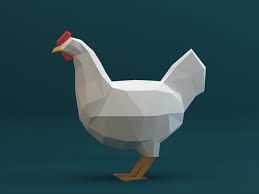 Chicken Low Poly Tutorial Tim Với Google Low Poly Art Low Poly Character Low Poly
