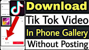 How To Download Save Tik Tok Video In Phone Gallery Without Posting Youtube