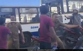 Video: BMTC Bus Staff And Bikers Heated Exchange On Busy Bengaluru Road