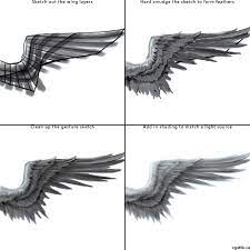 How To Draw Angel Wings In 4 Steps With Photoshop Angel Drawing Wings Drawing Angel Wings Art