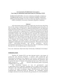 Video shows what mmhg means. Pdf An Assessment Of Collaborative Governance Case Study In Indonesia Endowment Fund For Education Lpdp
