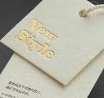 [Hot Item] Customized Hangtag with Gold Foil Stamping Deboss or Embossed  for Garment