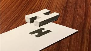 Download How To Draw 3d Floating Letter H Trick Art On Pa