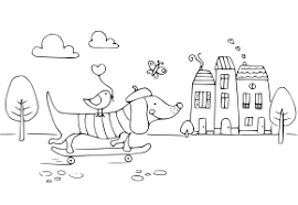 Ausmalbild Hund Dackel Hugo Icedrake Blog Ausmalbilder Hunde Ausmalbilder Tiere Zum Ausmalen