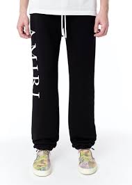 Iconic embossed leather card holder. Large Amiri Logo Sweatpants Black