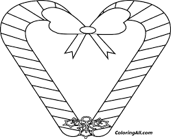 Bring on some christmas fun by putting color on this free and unique set of candy cane coloring pages. Two Candy Canes Form A Heart Coloring Page Coloringall