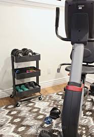 Now that we've all tricked out our home gym set ups, it's long past time to get organized, because let's face it: Storage Ideas The Best Little Cart Ever Workout Room Home Gym Room At Home Small Home Gyms
