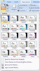 This video will show you how to design page in word. Themes In Word 2007 Dotnetcurry
