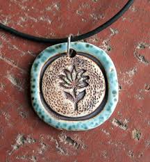 Blue Lotus Porcelain Pendant By Muddyfingers On Etsy 16 00 Clay Jewelry Polymer Clay Jewelry Ceramic Bead Jewelry