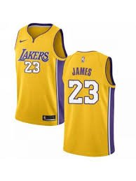 Lebron james gives up los angeles lakers no 23 jersey to new signing anthony davis with star duo lebron welcomed davis to the lakers by handing him his no 23 jersey the lakers will be hoping davis' arrival can help lakers win nba championship lebron, who also wore the no 23 at cleveland cavaliers, has always favoured the jersey. Los Angeles Lakers 23 Lebron James Gold Swingman Jersey Nba Jersey Los Angeles Lakers Lebron James