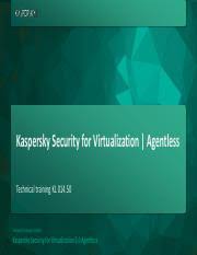 Kl 031 50 En V1 2 3 Pdf Kaspersky Security For Virtualization 5 0 Light Agent Technical Training Kl 031 50 Technical Training Kl 031 50 Kaspersky Course Hero