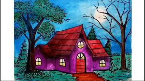 How to draw a cat with butterfly pencil sketch for beginners step by step drawing. How To Paint Scenery Of Moonlit Night Step By Step Acrylic Painting For Beginners Youtube