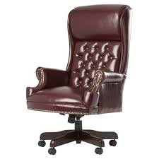 This is the most comfortable office chair i have ever owned or sat in. Deluxe High Back Traditional Executive Leather Office Chair With Arms Mahogany Finish Walmart Com Walmart Com