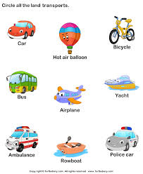 Download And Print Turtle Diary S Means Of Land Transportation Worksheet Our Large Transportation Preschool Transportation Worksheet Transportation Activities