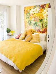 Yellow Themed Bedroom Design Idea Yellow Duvet Cover Throw Pillows Wall Art Home Bedroom Guest Bedroom Decor Yellow Bedroom