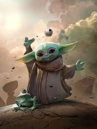 Baby Yoda Star Wars Baby Star Wars Art Star Wars Painting
