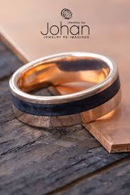 Black And Rose Gold Wedding Bands For Him Black Obsidian Men S Wedding Band In Rose Gold 3729 In 2020 Mens Gold Wedding Band Wedding Bands Rose Gold Wedding Bands
