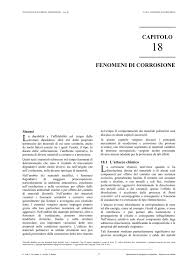 Riassunto programma completo di corrosione e protezione dei materiali. Capitolo 18 Fenomeni Di Corrosione