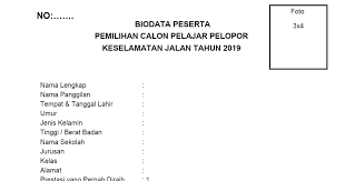 Isian ini harus sama antara sekolah induk dan bukan induk. Format Biodata Diri Peserta Docx Google Drive