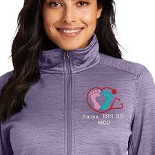 Personalized Embroidery Fleece Jacket for Female RN. Female Nurse Fleece  Jacket. Female RN Full Zip Fleece Jacket. Nurse Gift. RN Gift.