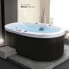 Discover the beautiful advantages of our soaking tubs, and whirlpool tubs, handcrafted from the finest materials, our. American Spas 2 Person 18 Jet Premium Acrylic Valentine Spa Hot Tub With Waterfall And Handrail Am 418bs The Home Depot