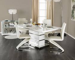 Dining set is perfect for heavy use areas. Midvale Contemporary White Chrome Dining Table By Furniture Of America Contemporary Dining Table Dining Room Table Dining Table