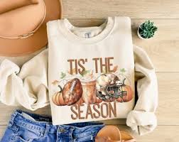 Tis the Season Fall Sweatshirt, Fall Football Shirt, Fall Sweatshirt,  Thanksgiving Shirt, Pumpkin Spice, Pumpkin Shirt, Football Shirt