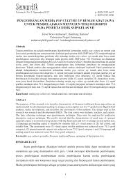 Check spelling or type a new query. Pdf Pengembangan Media Pop Culture Up Rumah Adat Jawa Untuk Pembelajaran Menyusun Teks Deskripsi Pada Peserta Didik Smp Kelas Vii