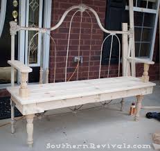 It's good for the environment and it adds a beautiful rustic feel to any. Diy Repurposed Metal Headboard Bench Southern Revivals Iron Headboard Metal Headboard Metal Headboard Bench