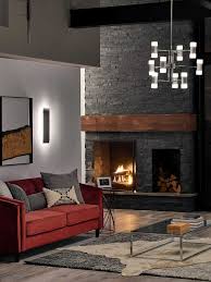 Elan Vey Polished Nickel 9 Light 26 Wide Glass Led Medium Chandelier In 2020 Modern Fireplace Ideas Living Rooms Living Room With Fireplace Home Fireplace