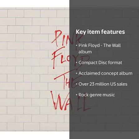 Pink Floyd - The Wall (CD) - Walmart.com