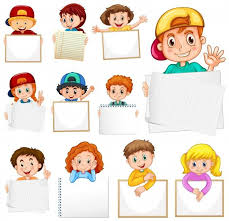 Most blank invoice pdf forms only come in one generic style but you can select a blank invoice form in a wide variety of colors with classic or modern designs to match the feeling of your business. Download Blank Sign Template With Many Kids On White Background For Free Vector Free Blank Sign Vector Business Card