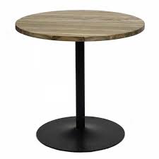 3 poteaux ronds diamètre 48mm a sceller avec embouts et colliers de fixation. Table Ronde Diam 80 Cm Hauteur 75 Cm En Bois Orme Massif Structure Metal Noir Tbr 613 One Mobilier