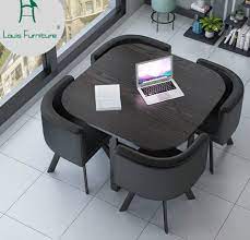Reception table and chair combination negotiation table sales office shops meetings small round tables office conference tables leisure tables and chairs hotel lounges balcony western restaurant. Louis Fashion Office Furniture Sets Simple Modern Negotiating Tables And Chairs Wait Minimalism Small Sized Aliexpress