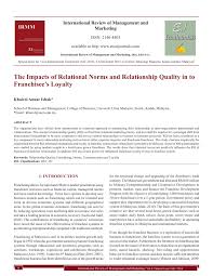 Attractiveness of malaysia for the development of franchise business. Pdf The Impacts Of Relational Norms And Relationship Quality In To Franchisee S Loyalty