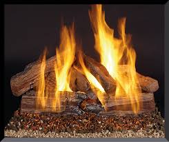 Rasmussen gas logs shown on the vented custom pan burner (cs). Burner Styles Rasmussen Gas Logs