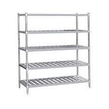 Buy spacekeeper 3 tier slim storage cart mobile shelving unit organizer slide out storage rolling utility cart tower rack for kitchen bathroom laundry narrow places, plastic & stainless steel, white: Stainless Steel Kitchen Rack For Hotel Restaurant Rs 400 Piece Id 14121750097