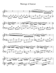 Das thema dieses fotos ist schlüssel, tastatur, tasteninstrument. Mariage D Amour Sheet Music For Piano Solo Musescore Com