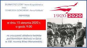 Określana mianem cudu nad wisłą i uznawana za 18. 100 Rocznica Bitwy Warszawskiej Urzad Miasta I Gminy W Gorze