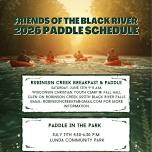 Friends of the Black River 2026 Paddle Schedule