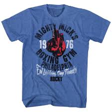 Rocky T Shirt Mick S Gym Boxing Glove Royal Heather Tee Boxing Shirts Mens Tshirts Boxing Gym