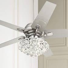 52 Casa Optima Brushed Nickel Crystal Led Ceiling Fan 69g22 Lamps Plus Led Ceiling Fan Ceiling Fan Chandelier Fan