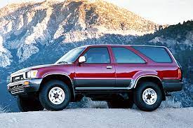It is equipped with a 5 speed manual transmission. 1990 95 Toyota 4runner Consumer Guide Auto