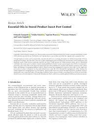 This article will give you a brief overview of thermal treatment for bed bugs control in kolkata. Pdf Essential Oils In Stored Product Insect Pest Control