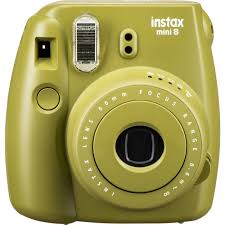 The camera is most notable for its variety of colors and top ejection of instant film. Fujifilm Instax Mini 8 Instant Film Camera Avocado 16532287